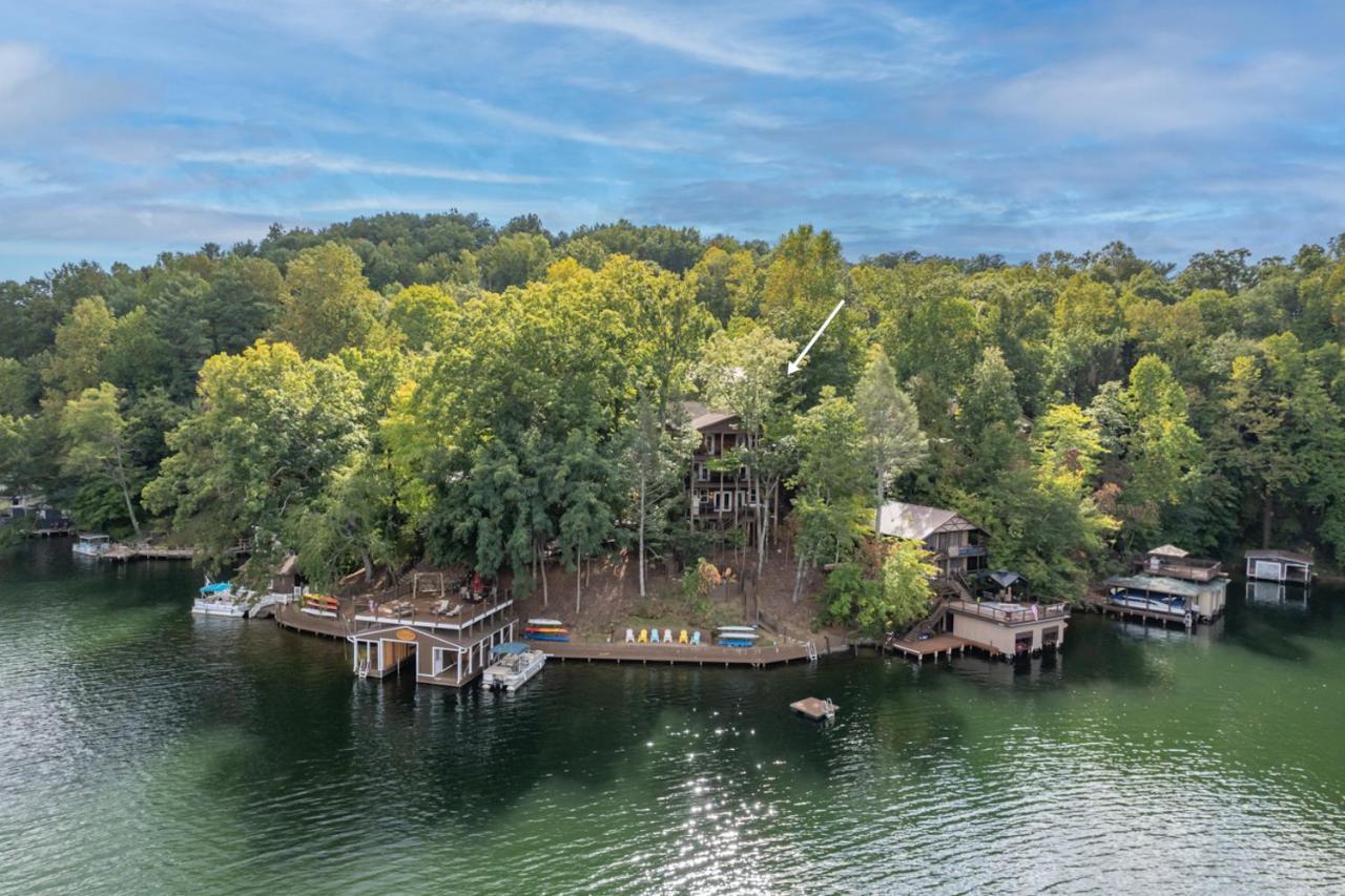 Russell'S Fort At White Oak Point: Historical Cabin On Lake Lure, Luxury, Direct Lake Access! Villa Exterior foto