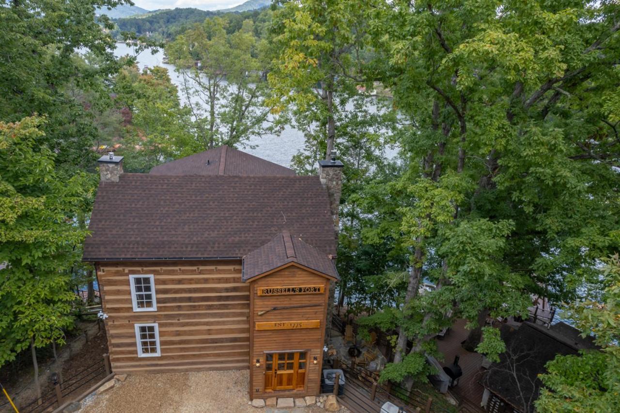 Russell'S Fort At White Oak Point: Historical Cabin On Lake Lure, Luxury, Direct Lake Access! Villa Exterior foto